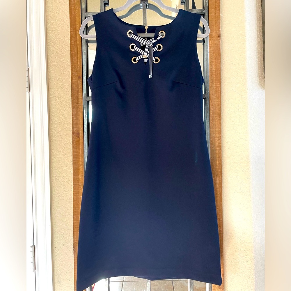 LN Tommy Hilfiger Navy dress with Ribbon Detail
